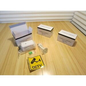 (3 Pack) Fake Dummy Indoor Security Camera Kit with Flashing LED light (White)